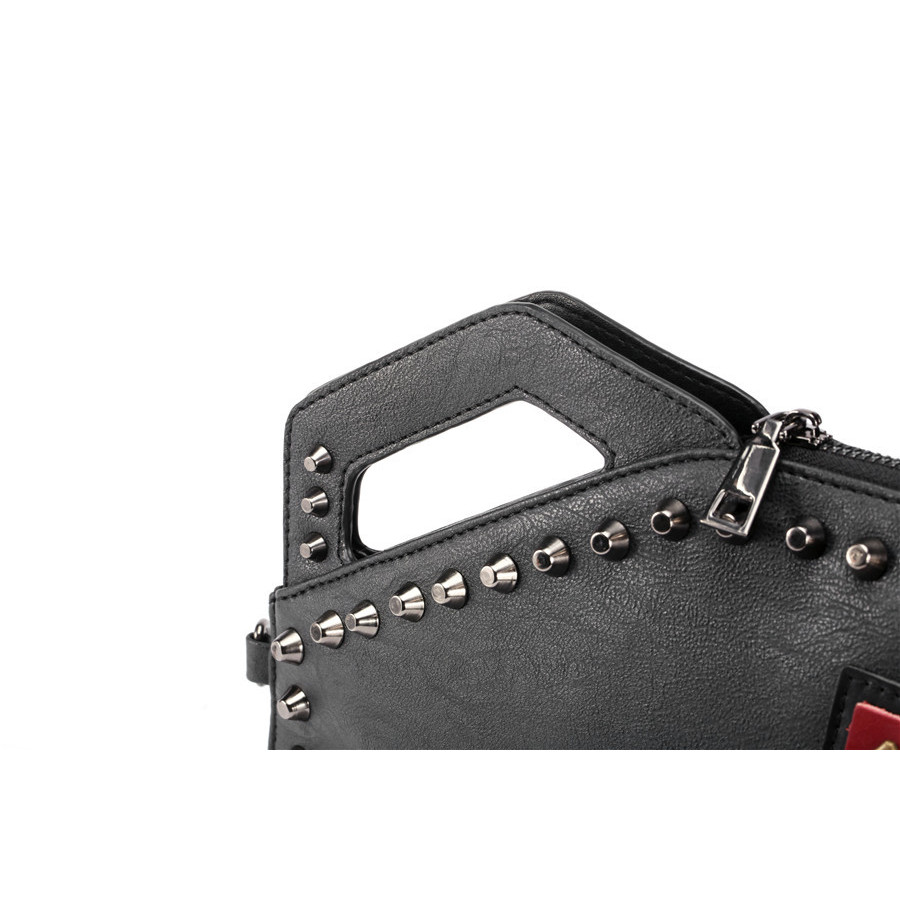 Rivet Appliques Men's Clutch Bag Luxury Design Clutches Bag Men Shoulder Bag PU Leather Handbag Cros