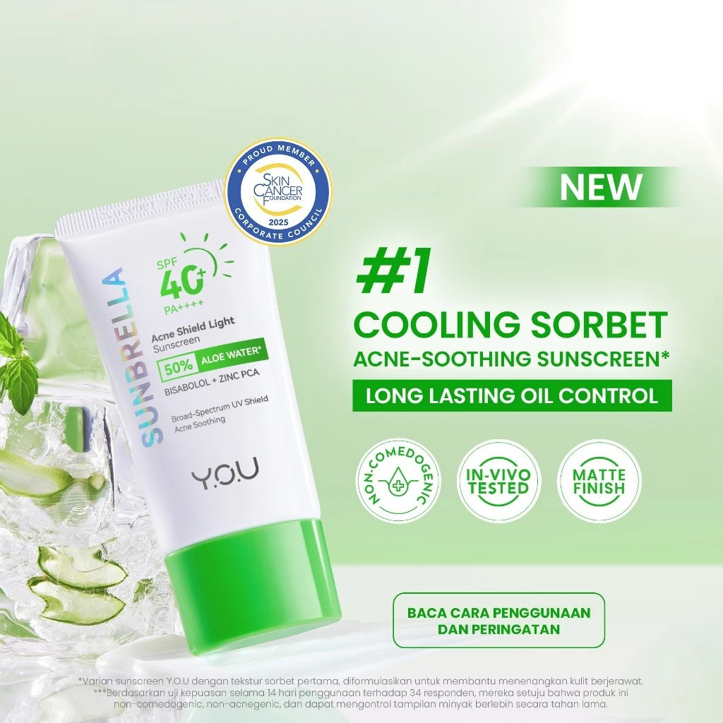 BEAUTYLAND YOU SUNBRELLA ACNE SHIELD LIGHT SUNSCREEN SPF 40+PA++++ 30 ML TABIR SURYA OIL CONTROL PEL