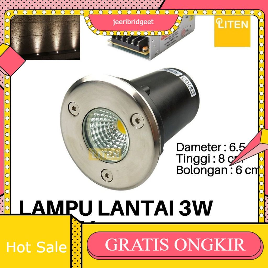 Lampu Tanam Lantai LED DC 12V 12 V Uplight COB Ground Light Outdoor Waterproof IP65 Lampu Carport Ta