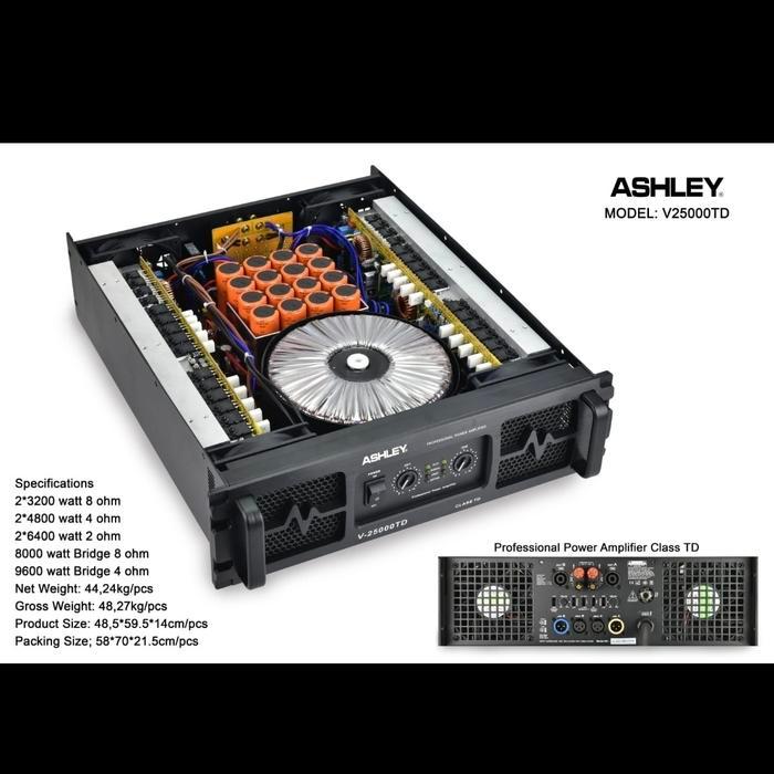 POWER AMPLIFIER ASHLEY V 25000 TD/ POWER AMPLIFIER ASHLEY V25000TD CLASS TD