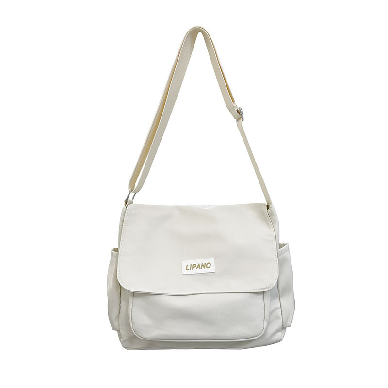 Nylon Messenger Bag Men Shoulder Bag Trendy Men's Messenger Bag, Student School Bag, Solid Color Cro