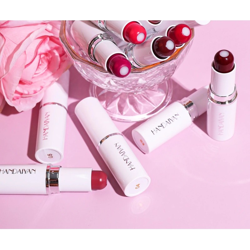 Handaiyan dua dalam satu lipstik matte melembabkan sandwich lipstik 8 warna tersedia