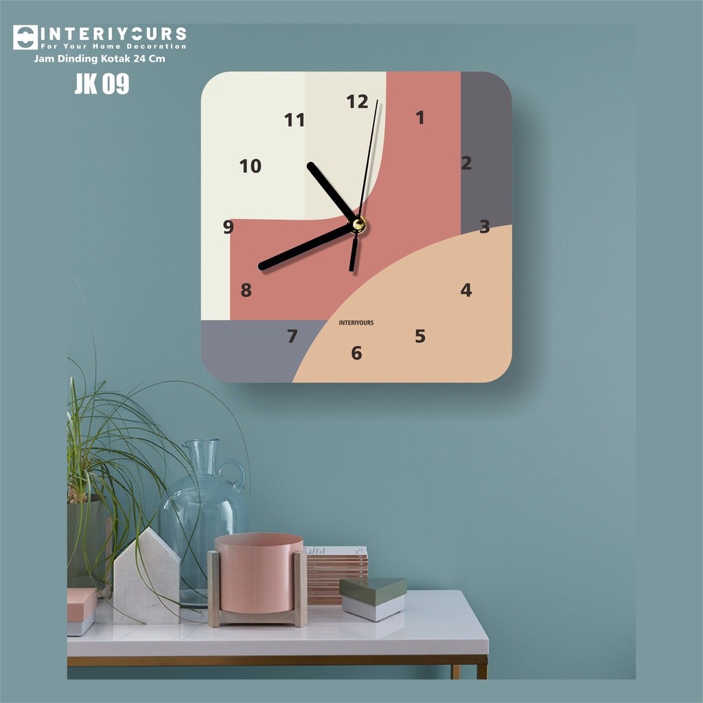Jam Dinding Kotak Minimalis