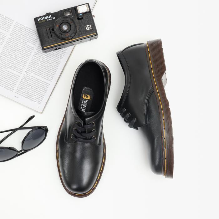 (Style Mall.id) Sepatu pantofel sepatu kerja kulit asli Boston Razor model docmart - 39, A