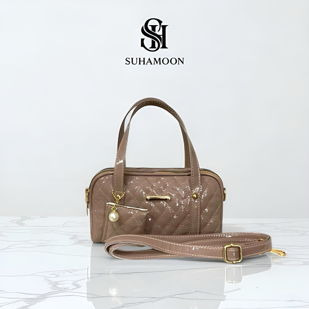 [Lunavia] Tas Selempang Kecil Wanita – Tas Bapau Mini Muat HP Glossy Terbaru