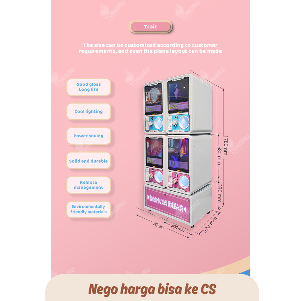 LL Coin Operated Games Venng Machine Big Toys Bouncy BallGumballToys Gacha Gashapon Venng Machine