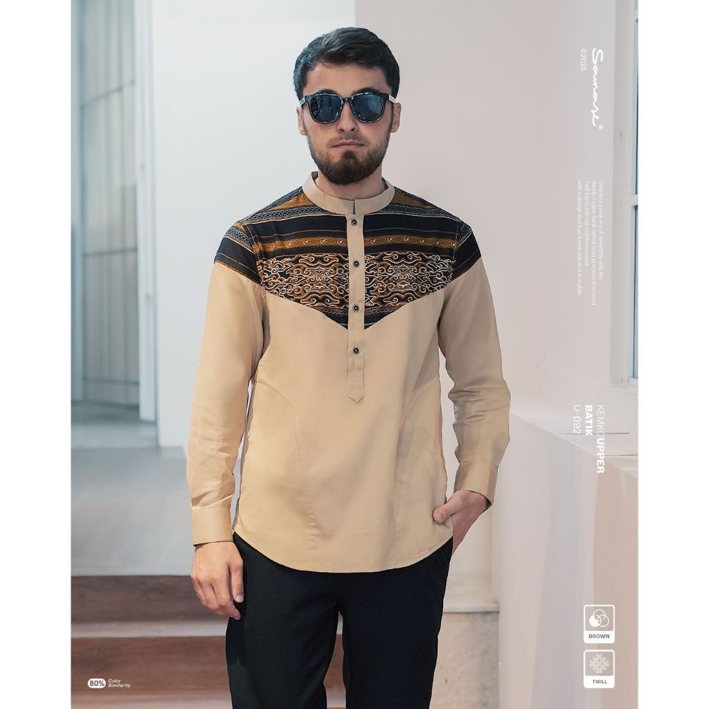SAMASE BAJU KEMEJA KOKO KEMKO HERITAGE UPPER BATIK U092 TWILL