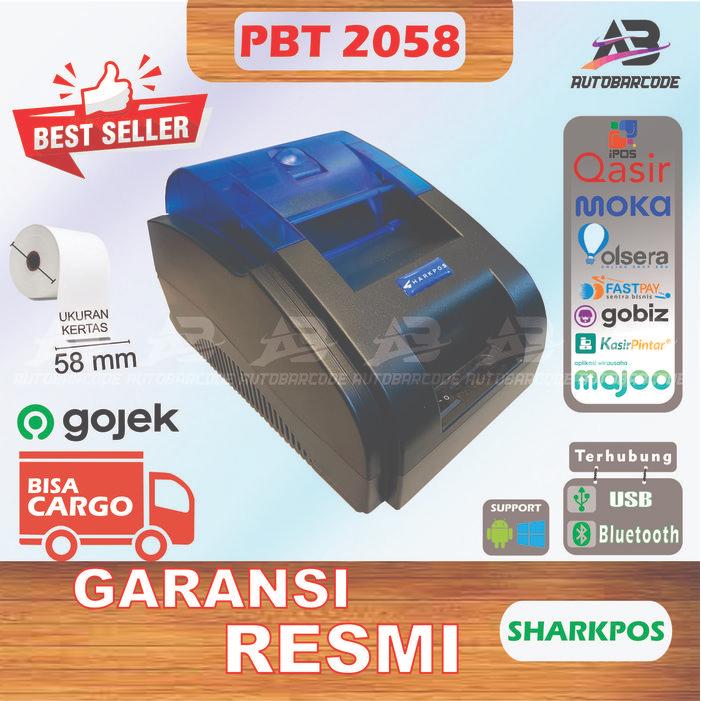 [ANJIOY] PRINTER BLUETOOTH USB SHARKPOS PBT2058 PRINTER KASIR PPOB SETARA PANDA