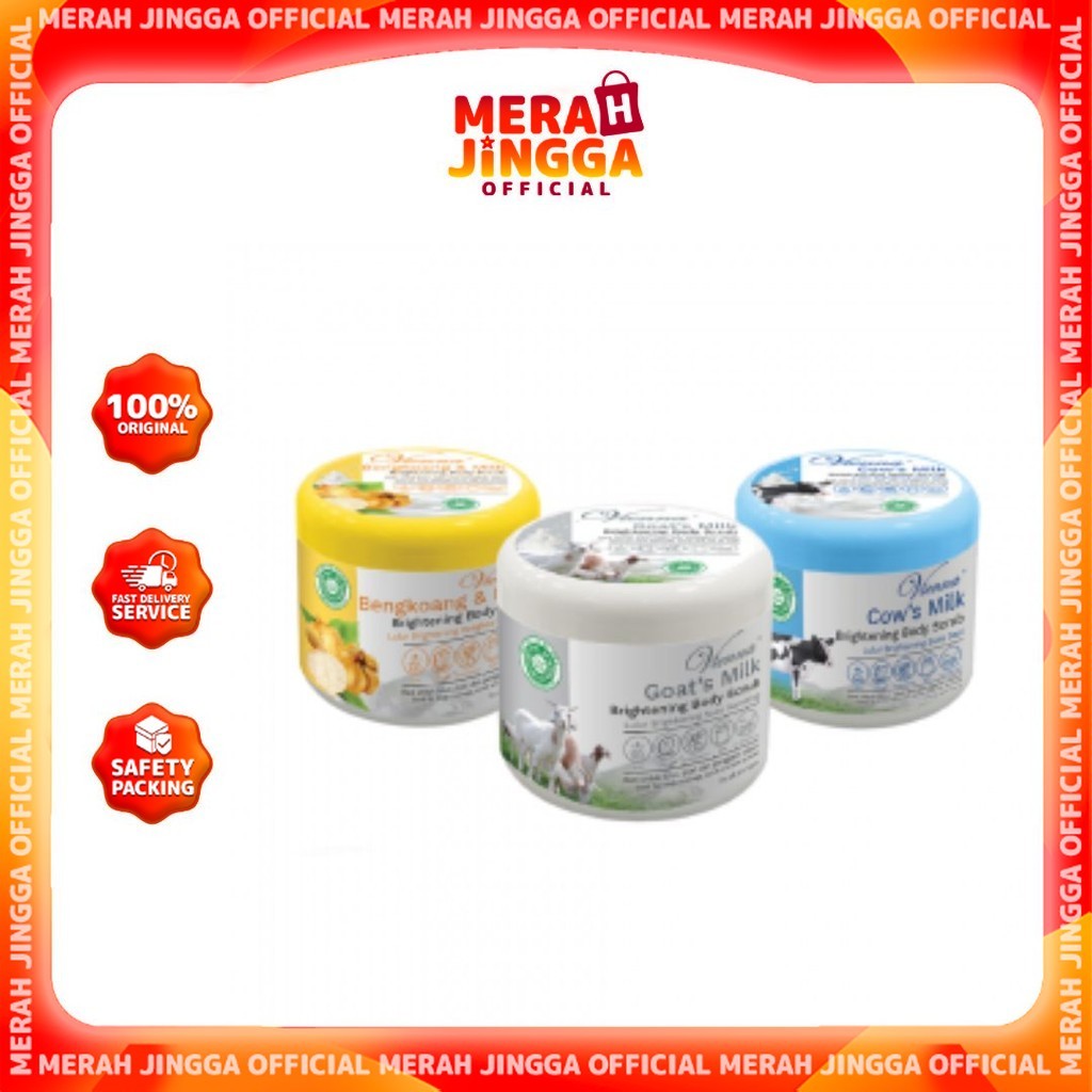 VIENNA Body Scrub - 250gr - 1000gr - Lulur Badan | Merah Jingga Official