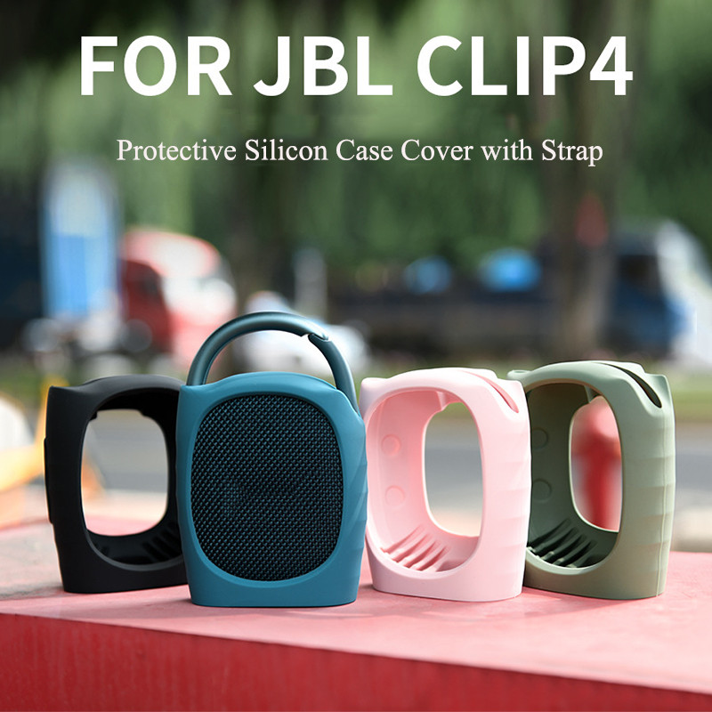 Outdoor Carrying Case Cover for JBL Clip4 Clip 4 Bluetooth Speaker Silicon Cover with Strap Biking P