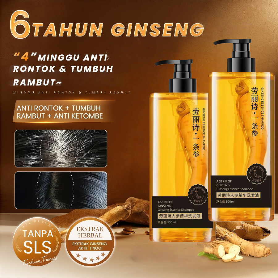 ORIGINAL ginseng shampoo shampo anti rontok sampo rambut rontok shampo penumbuh rambut shampoo natur