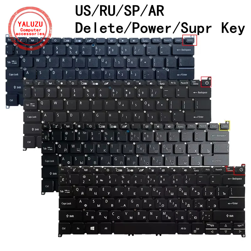 US/RU/SP/AR Laptop Keyboard For ACER S40-10 S40-20 S40-51 S40-53 N20Q1 N20C4 N20H2 N20H3 N20C12 N17W