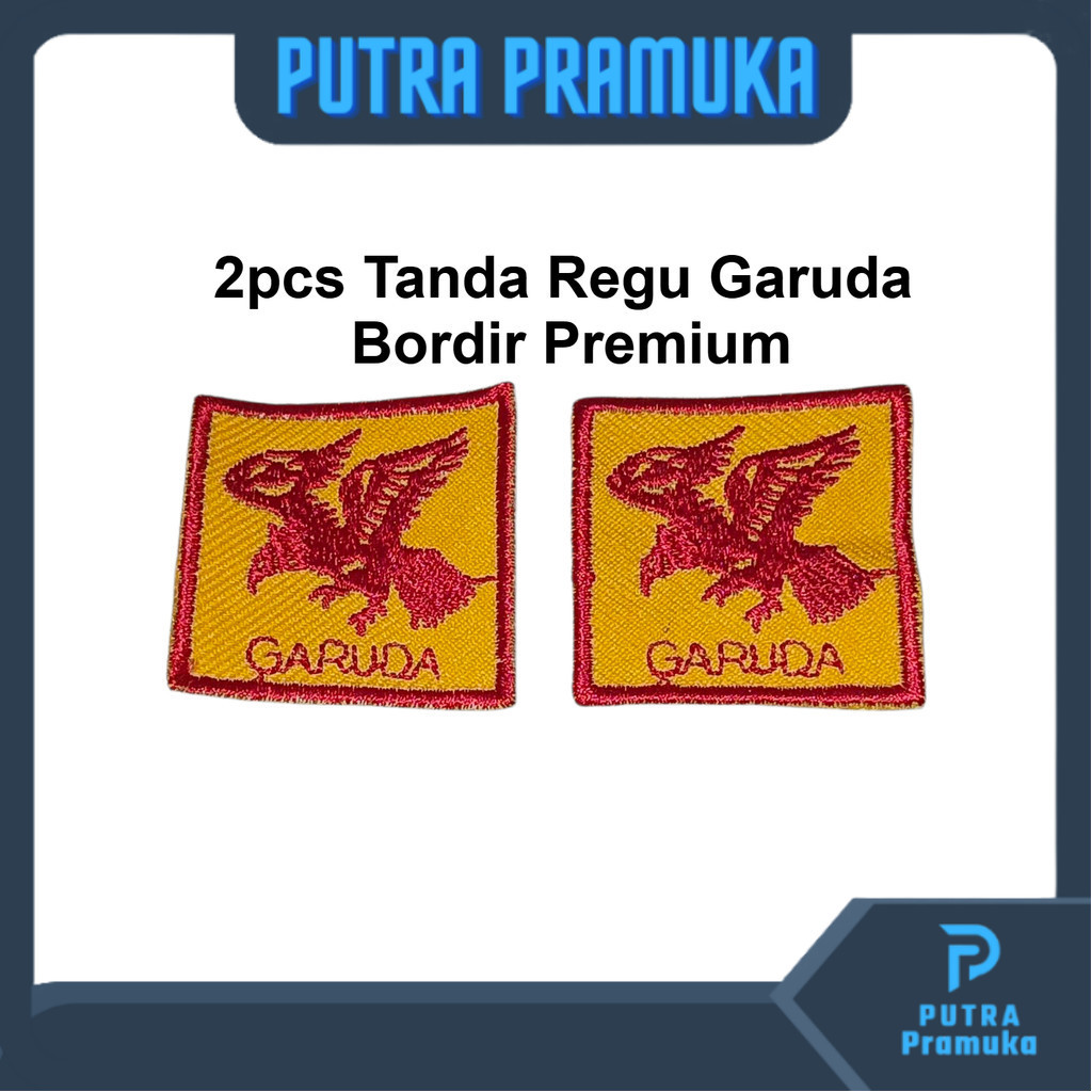 (2pcs) Bet Tanda Regu Garuda Bordir Premium diameter 4cm Pramuka Putra