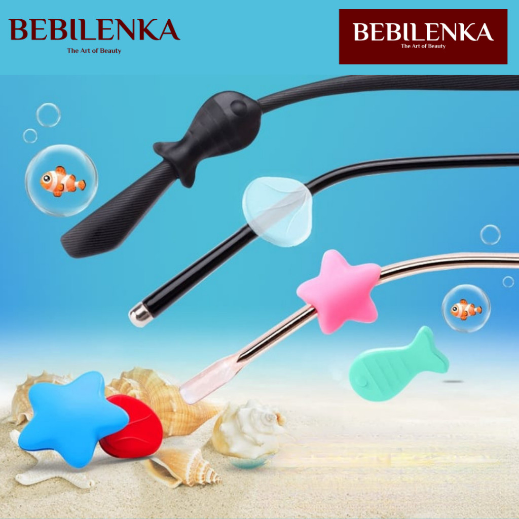 METROCITI Anti slip silikon Bentuk Love , Kerang, Bintang, Bulan Sabit, Arrow , Ikan, EarHook Seraph