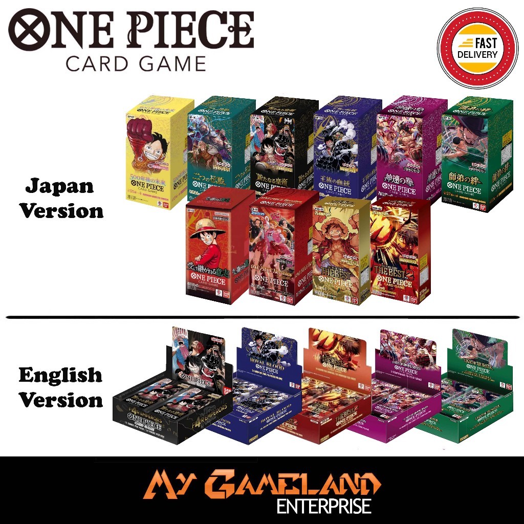 Discount One Piece Tcg Booster Box (24 Pack) Op-13 Prb-02 Op-12 Op-11 Eb-03 Op-10 Op-09