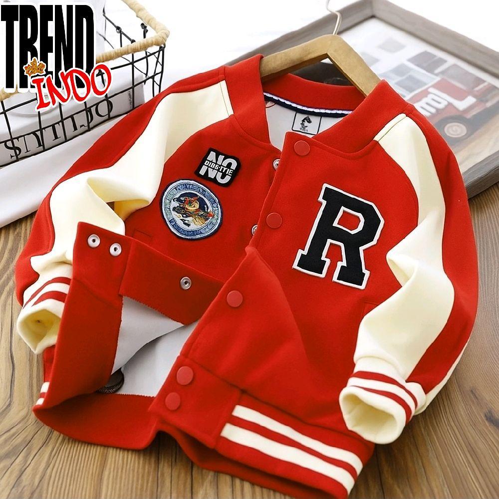Jaket Varsiti Raglan Anak Cowok Cewek No the world usia 1 - 18 Tahun Jaket Raglan Bomber Anak Laki-l