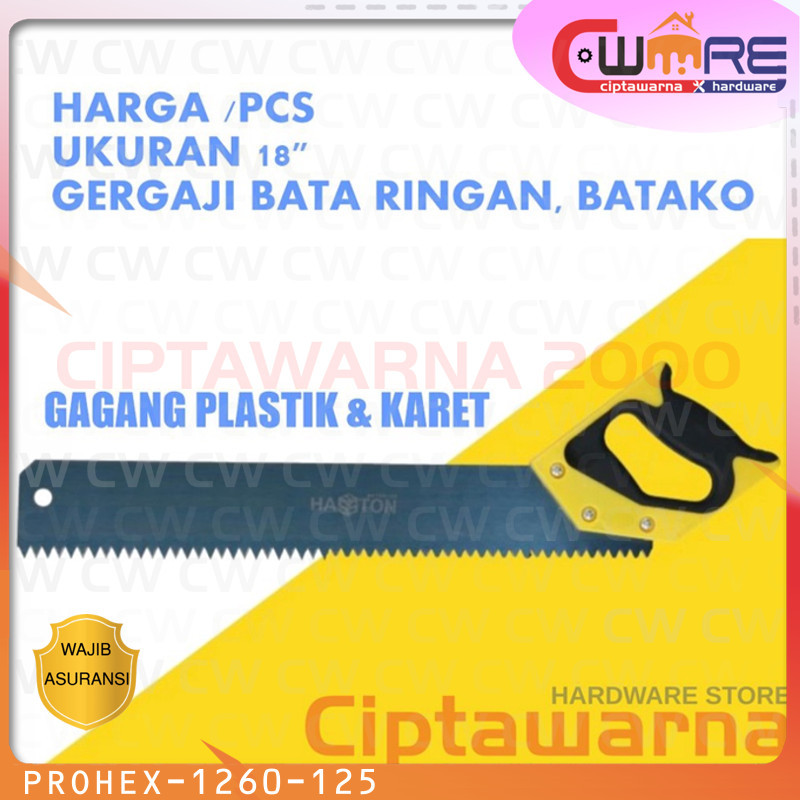 Gergaji bata ringan hebel batako 18" inch Hasston Prohex 1260-125 - CWTT