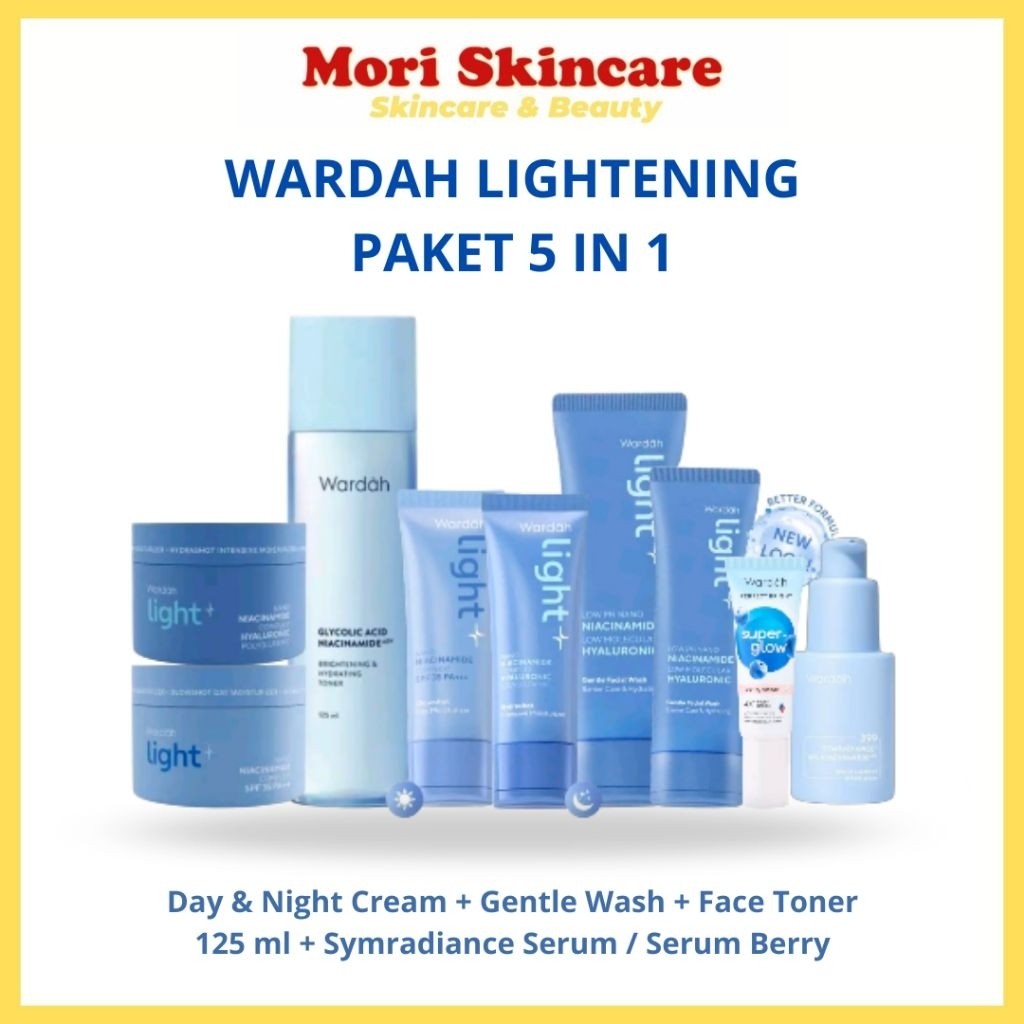 Wardah Lightening Series Paket 5in1 Lengkap 5 Produk