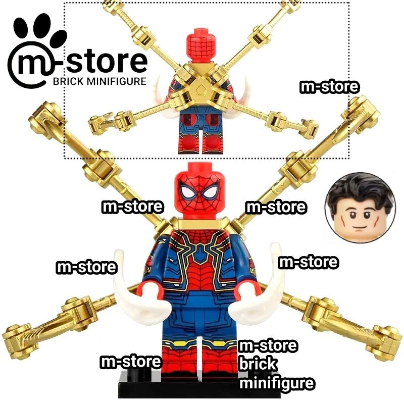 mainan edukasi karakter spider man iron spider