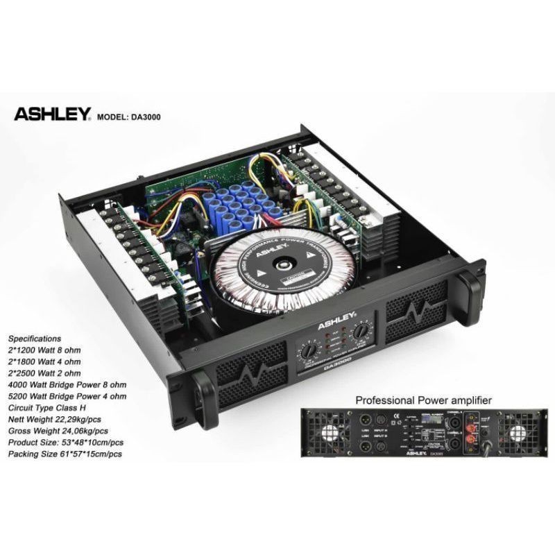 Power Ashley DA3000 Amplifier Ashley DA 3000 Class H