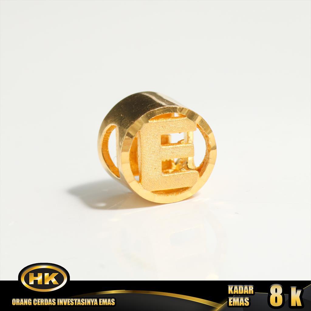Liontin Emas 8K - HURUF E  - HKGOLD