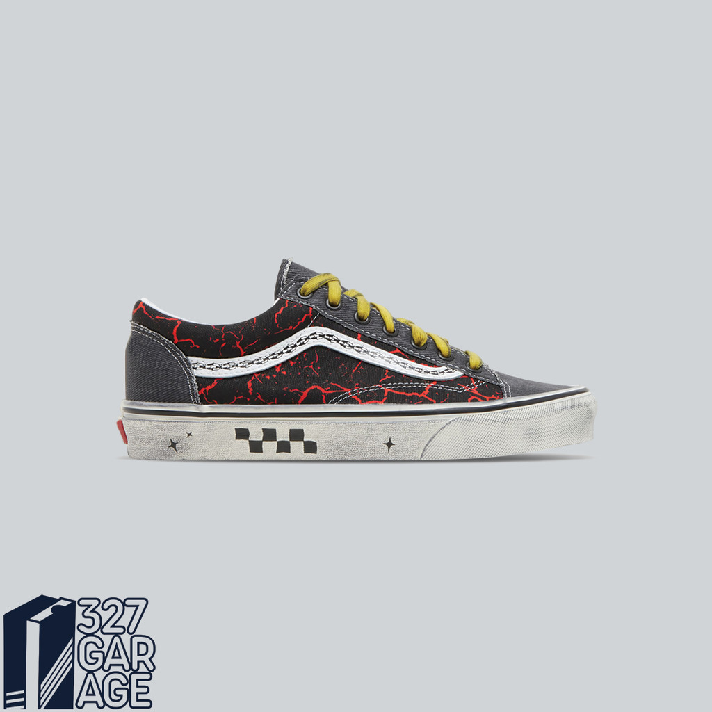 Sepatu Sneakers Vans X Stranger Things Style 36 Black Red Yellow  Original Authentic BNIB Unisex