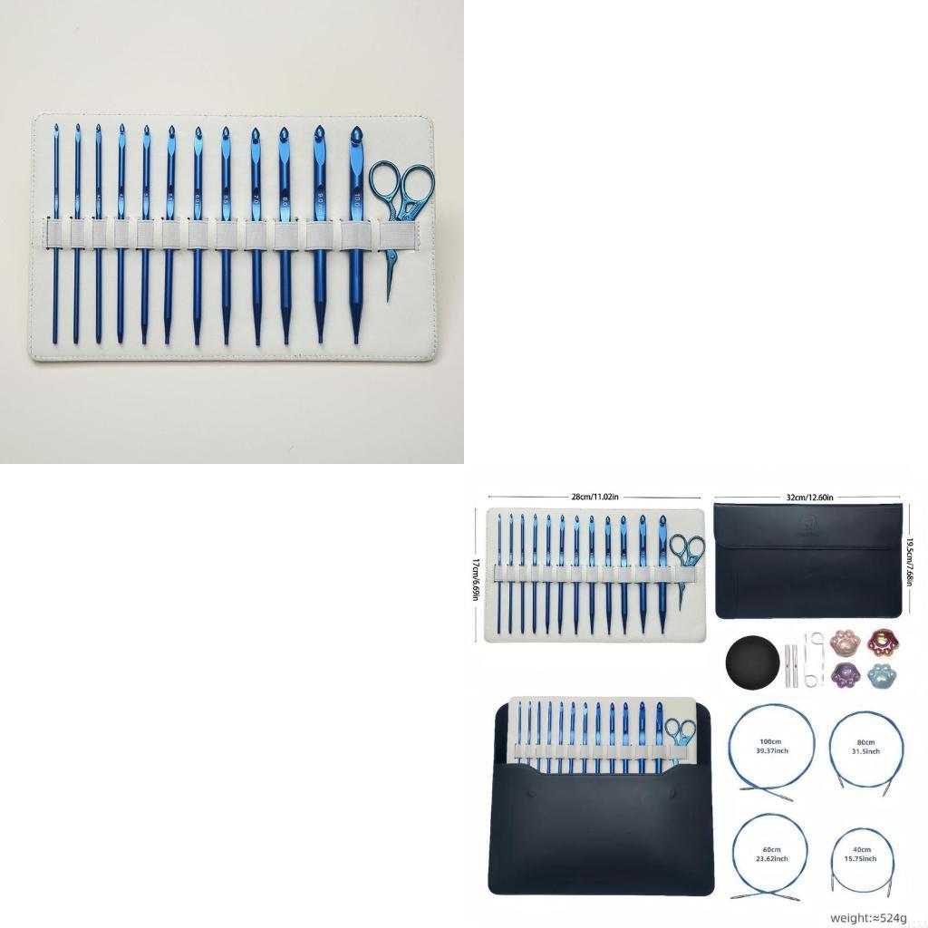 Interchangeable Circular Knitting Needle Tunisian Crochet Hook Set 3.0-10.0mm