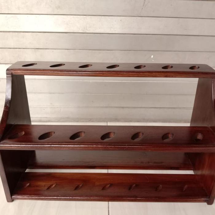 Jagrak Pusaka isi 14 keris (bisa patrem bisa standar) kayu jati tua EA3423