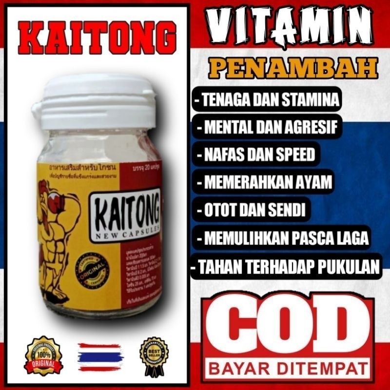 KAITONG Doping Ayam Laga Isi(20Kapsul) ORIGINAL THAILAND - TERLARIS - Sanjaya