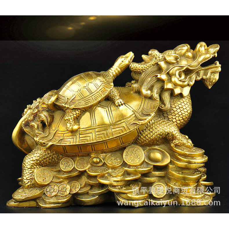 Ornamen Penyu Naga Tembaga - Ornamen Kantor Rumah