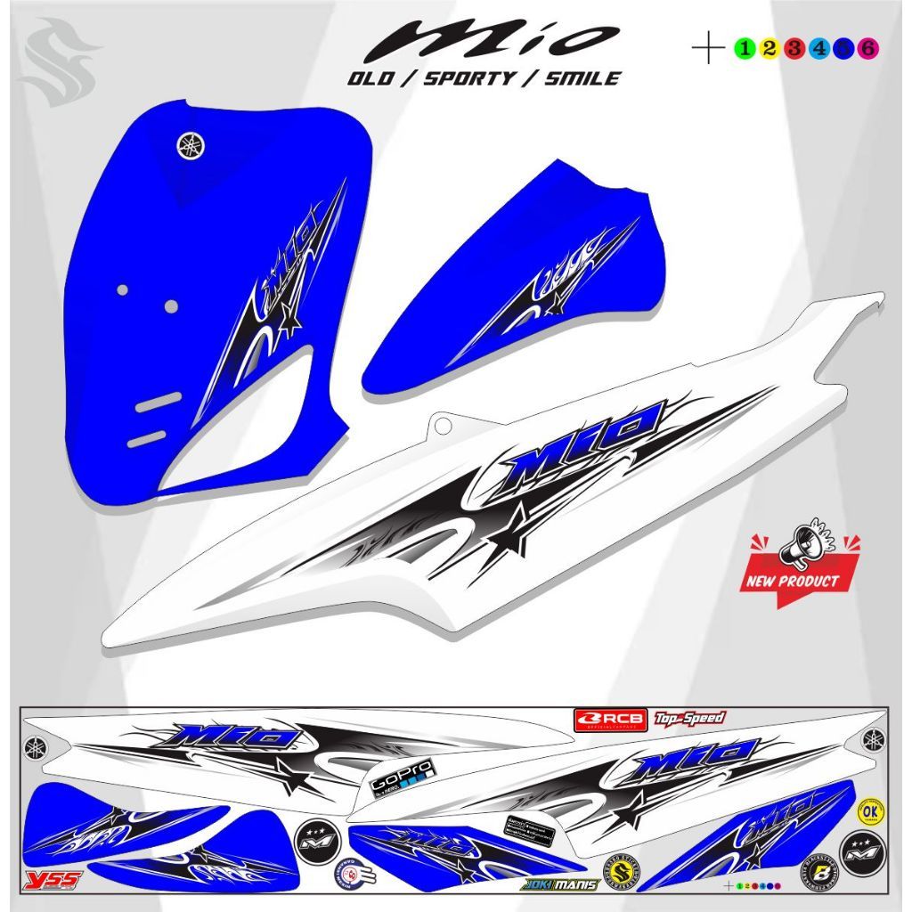 VARIASI MOTOR STRIPING POLET MIO / STIKER MOTOR MIO OLD / VARIASI MIO SPORTY