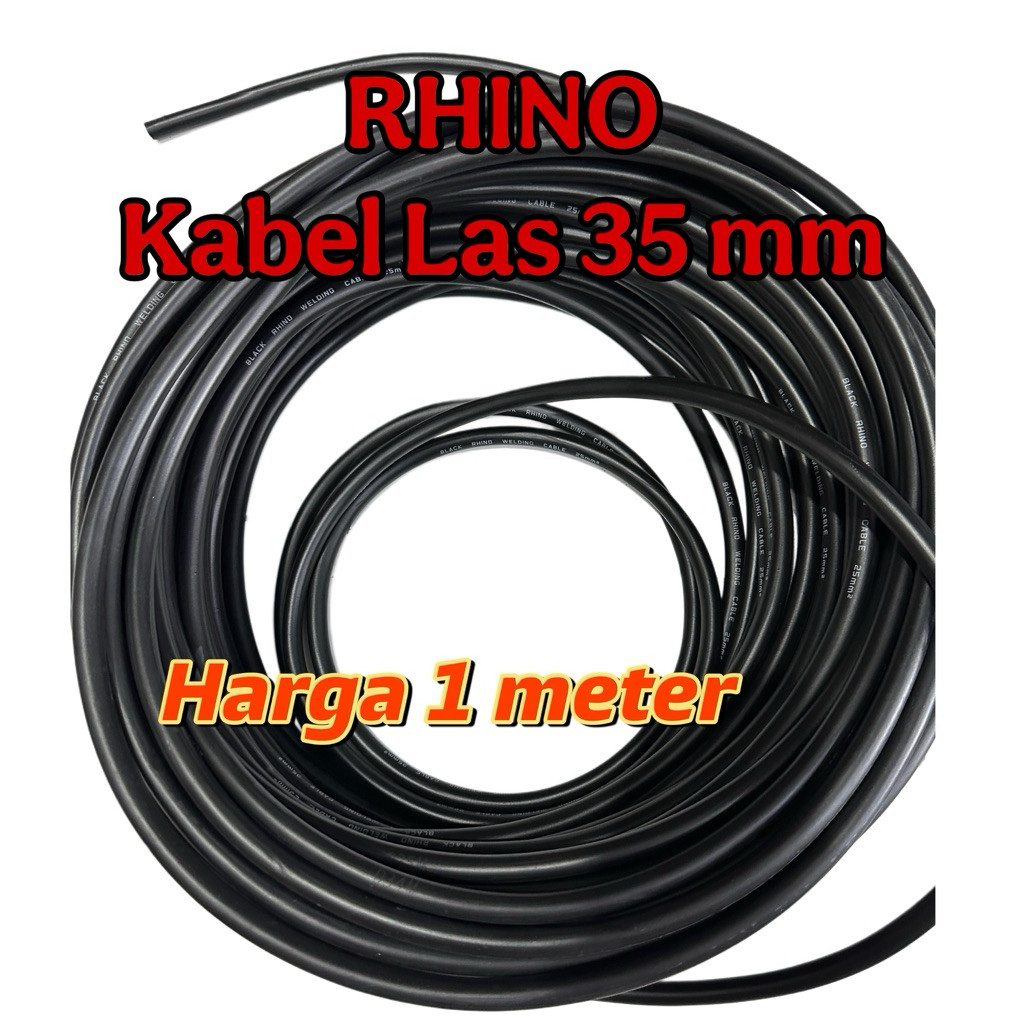 RHINO kabel las 35 mm meteran kabel trafo las listrik 1 meter 35mm