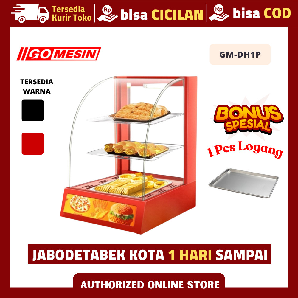 Etalase Makanan Gomesin GM-DH1P Penghangat Makanan Original