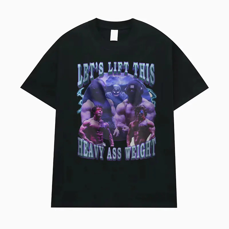 gaya jalanan Tren Twins untuk Pembentuk Tubuh Gym Rats Hadiah Steroid Cetak Kaos Pria Wanita Harajuk