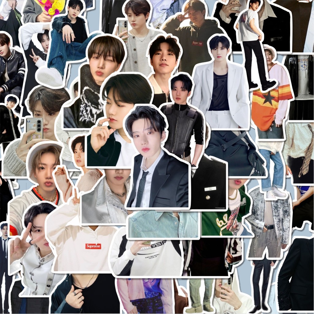 100PCS Lucu Stiker  KIM JUNKYU (TREASURE) Stiker Aesthetic Stiker Anti Air Stikers Berperekat Waterp