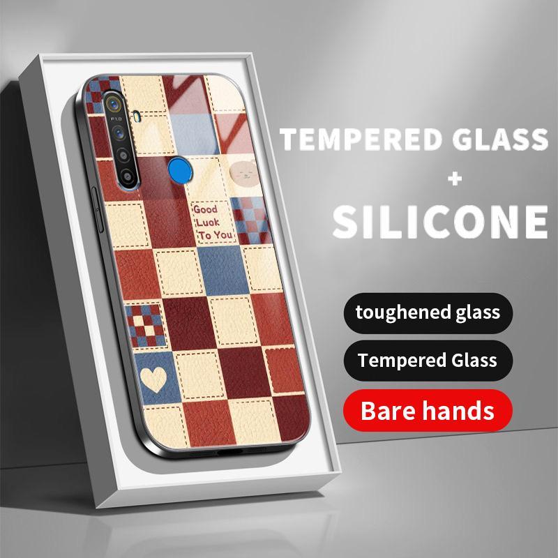 Case Hp For Realme 5 5i 5s 3 3i Pro 6i 7 7i 8 5G 8s 8i 12 Lite 2 Q Q3 Q3i U1 V13 Tempered Glass Sili