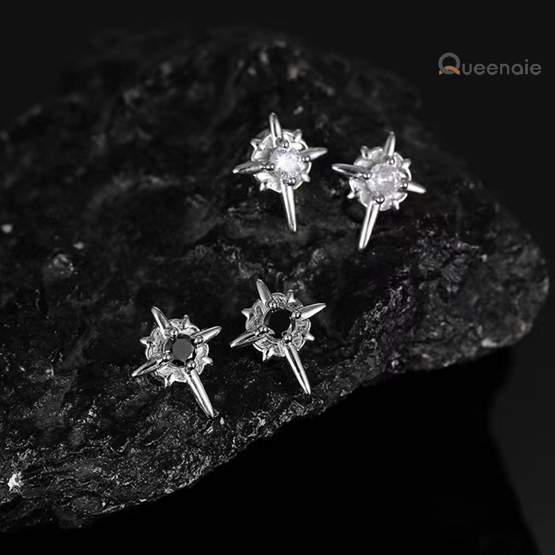 SJQE High-end Versatile North Star Earrings Trendy Cool Style Simple Niche