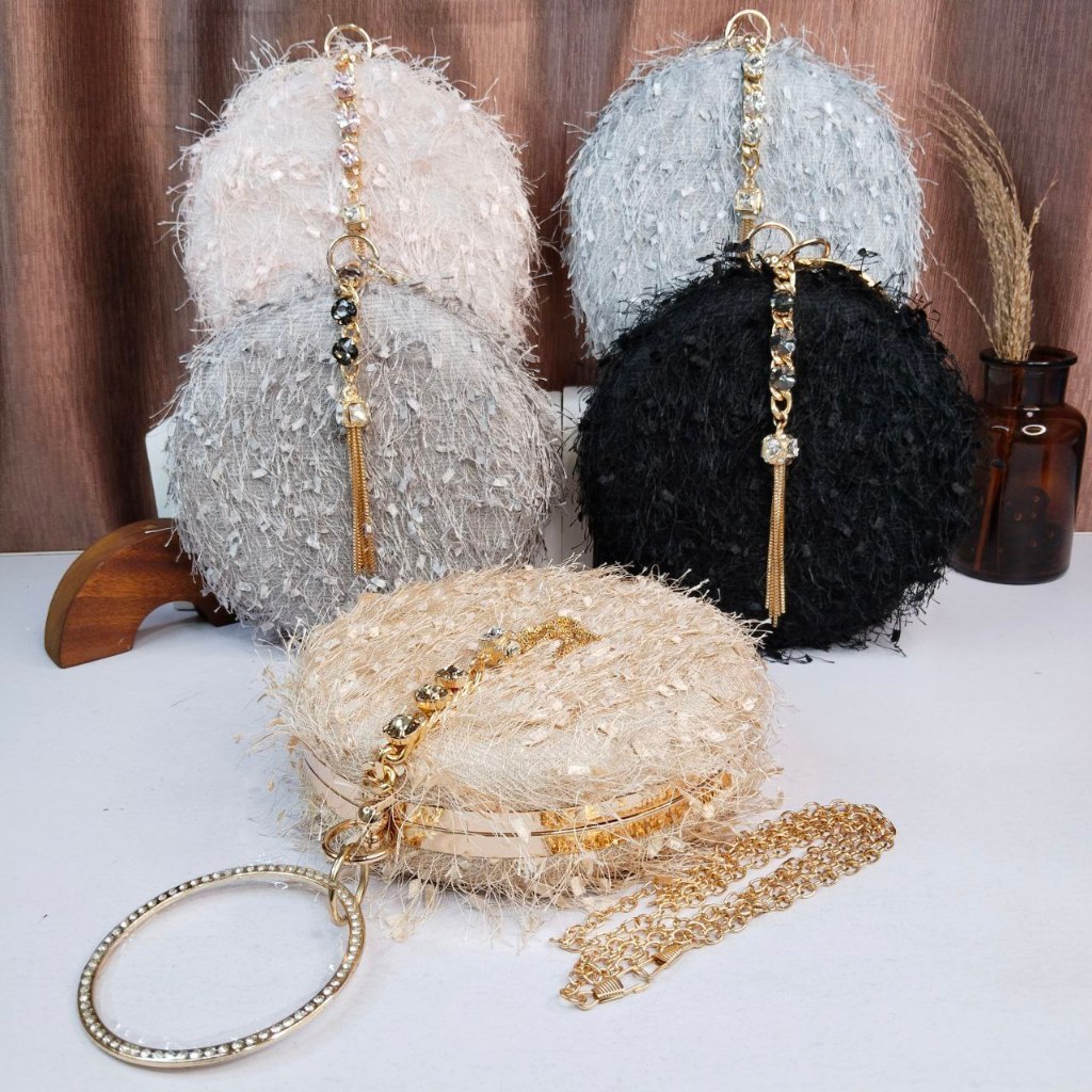 RAGGI STORE - Tas Pesta Bulat X105 Mewah Elegan