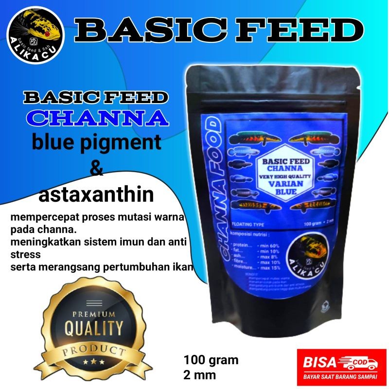 channa food blue 100gr | makanan ikan channa blue pulchra blue orna blue orcha andrao mutasi warna i