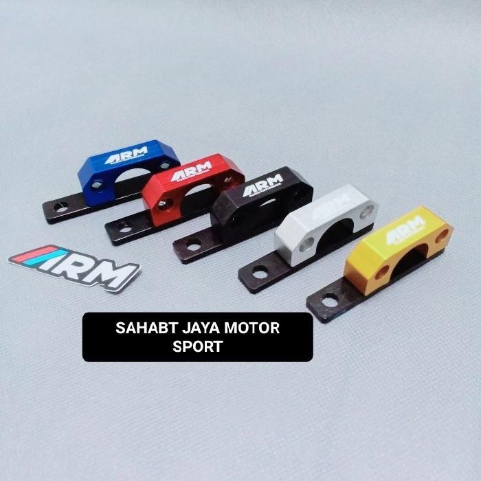 Breket Selang Rem Depan ARM CNC Universal - Silver, Breket ARM