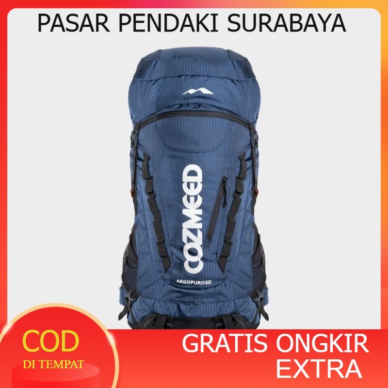 COZMEED TAS GUNUNG CARRIER 60 LITER ARGOPURO + RAINCOVER BAG