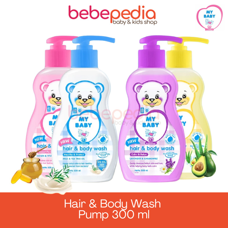 My Baby Hair & Body Wash Sabun Mandi Bayi Cair 300 ml Sabun Mandi Bayi Perawatan Kulit Bayi