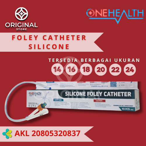 Foley Catheter Silicone 2 Way Onehealth 1 Pcs / Silicone Foley Catheter