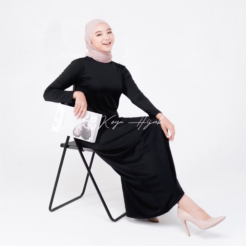 Inner Dress Lengan Panjang Jersey Premium - Manset Gamis Lengan Panjang Jersey Premium