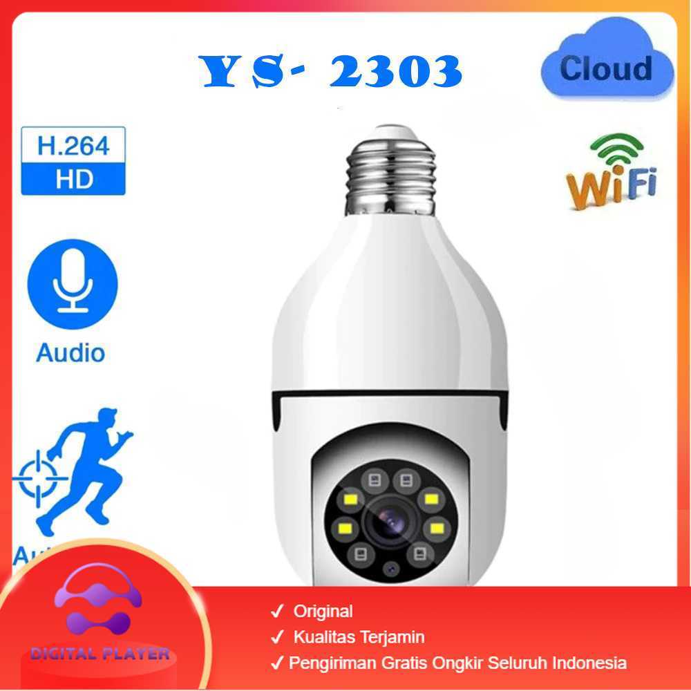 Kamera CCTV Bohlam WiFi IP Camera IR Motion Sensor E27 2MP 1080P - YS-2303