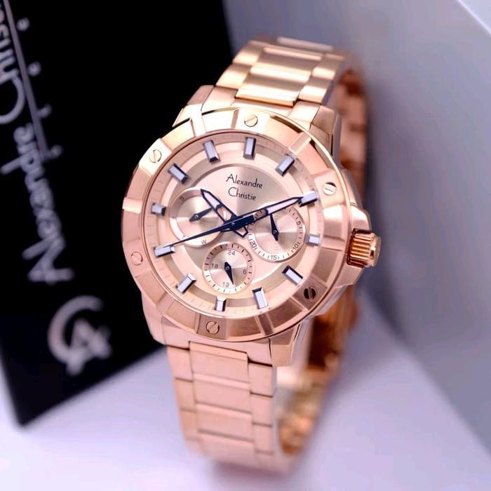 Jam Tangan Wanita 6609 Alexandre Christie AC 6609 AC6609 Original - Full Rosegold