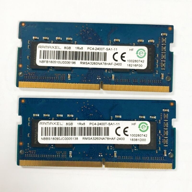 RAMAXEL DDR4 RAM 8GB 2400MHz Laptop memory 8GB 1Rx8 PC42400TSA111 DDR4 8GB 2400 SOMM 12V