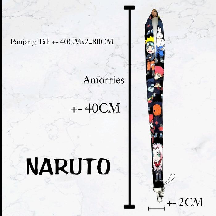 Lanyard Naruto/ Gantungan Lanyard Anime Hokage Naruto Uzumaki TALI HP LUCU TALI HP ID CARD - Lanyard