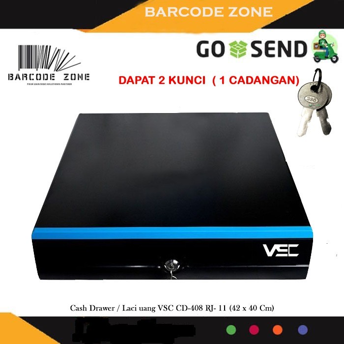 Laci Uang / Cash Drawer VSC CD-408 (43 x 40 Cm ) RJ-11 OTOMATIS AUTO / MANUAL KUNCI - Box Kasir - Bo