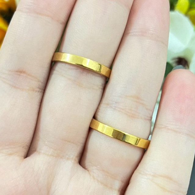 Cincin Polos Emas Titanium Wanita